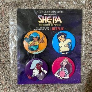 NYCCC 2018 Exclusive Dreamworks She-Ra Princess of Power Netflix Button Pin Set